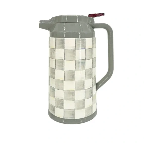 MACKENZIE-CHILDS Sterling Check Coffee Carafe in Sterling Check